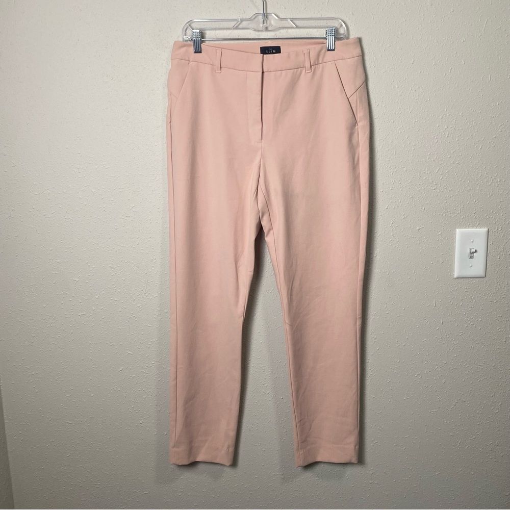 White House Black Market The Slim Ankle Light Pink Pants Women's Size 10L - Picture 3 of 16
